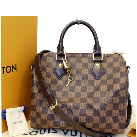 lv speedy 25 damier ebene bandouliere price|Lv speedy 25 dimensions.